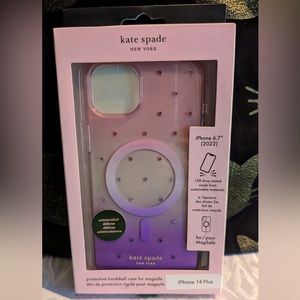 Kate Spade iPhone 14 plus case with glitter gems